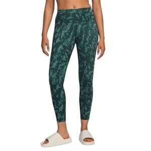 Nike One Womens High-Waisted 7/8 Printed Training Leggings Vintage Green/Black